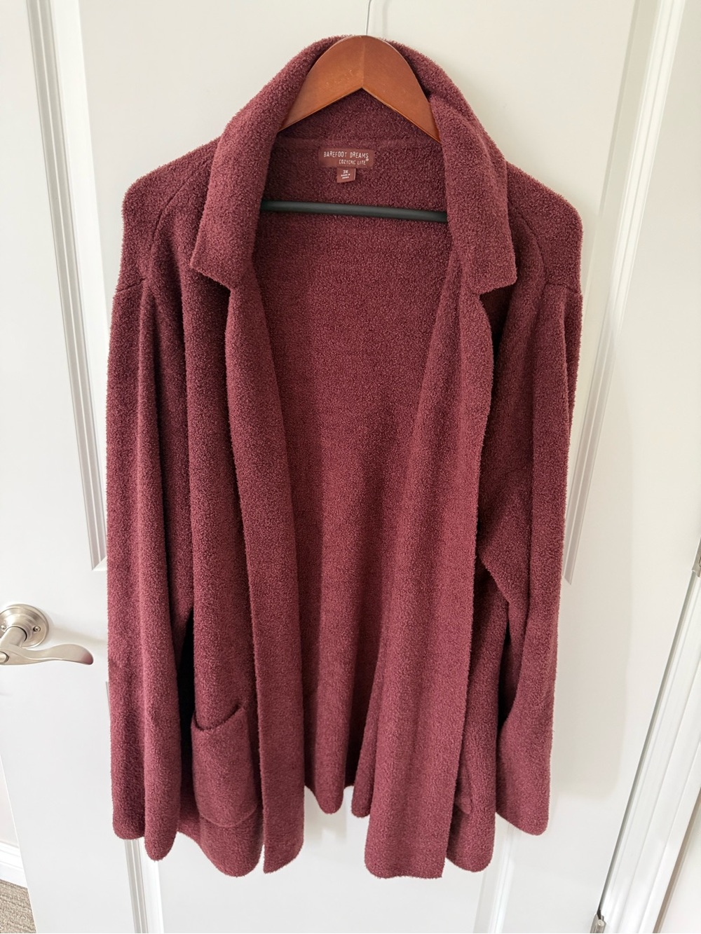 Barefoot Dreams Notch Collar Long Cardigan Size 3X